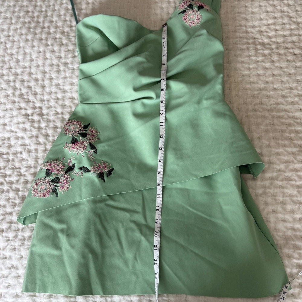 NWT Chiara Boni La Petite Robe One Shoulder Cocktail Dress Sequin Floral IT40/4 - Picture 9 of 16